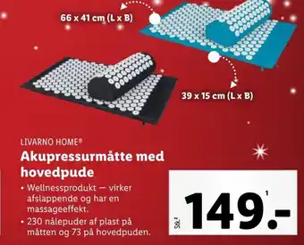 Akupressurmåtte med hovedpude