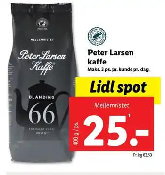 Lidl Peter Larsen kaffe tilbud
