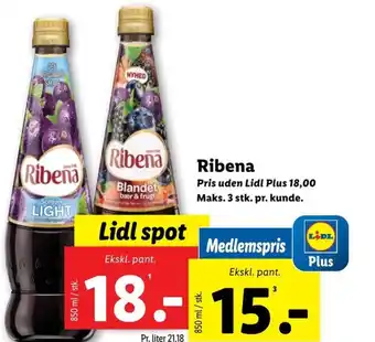 Lidl Ribena tilbud