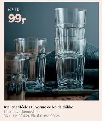 Daells Bolighus Atelier caféglas til varme og kolde drikke tilbud