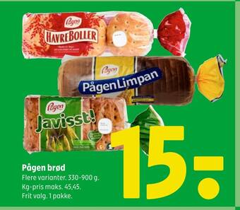 Coop 365 Pågen brød tilbud