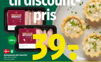 Coop 365 Kyllingebryst eller inderfilet tilbud