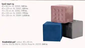 Daells Bolighus Kvadratisk puf tilbud