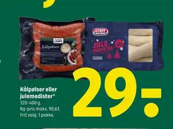Kålpølser eller julemedister