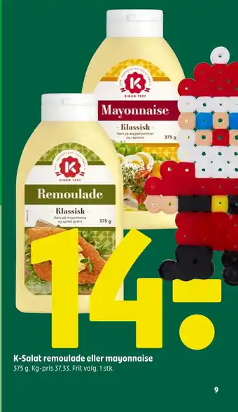 Coop 365 K-salat remoulade eller mayonnaise tilbud