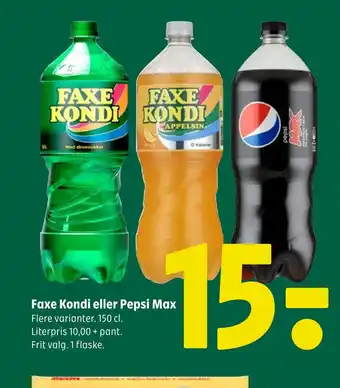 Coop 365 Faxe kondi eller pepsi max tilbud