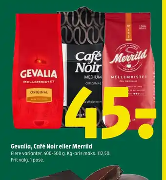 Coop 365 Gevalia, café noir eller merrild tilbud