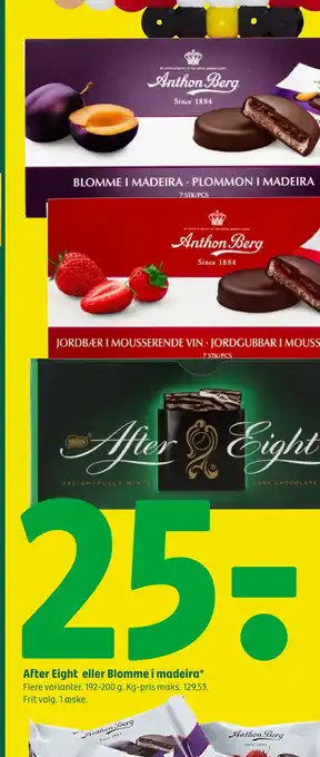 Coop 365 After eight eller blomme i madeira tilbud