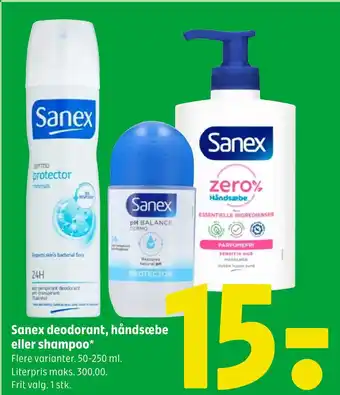 Coop 365 Sanex deodorant, håndsæbe eller shampoo tilbud