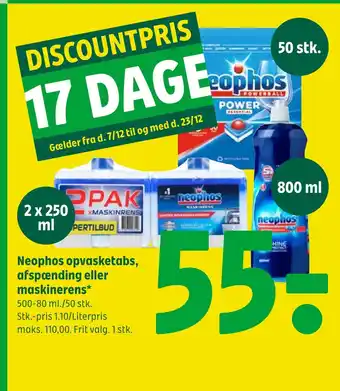 Coop 365 Neophos opvasketabs, afspænding eller maskinerens tilbud