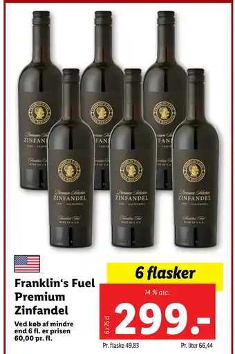 Lidl Franklin‘s fuel premium. zinfandel tilbud