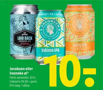 Coop 365 Jacobsen eller svaneke øl tilbud