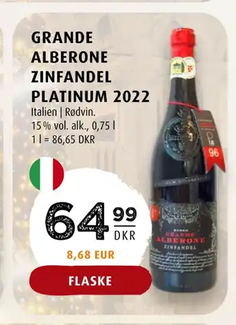 Scandinavian Park Grande alberone zinfandel platinum 2022 tilbud