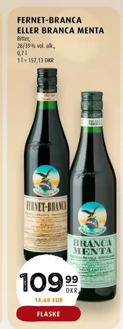 Scandinavian Park Fernet-branca eller branca menta tilbud