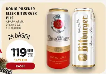 Scandinavian Park König pilsener eller bitburger pils tilbud