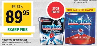 SPAR Neophos Opvasketabs tilbud