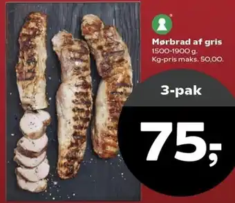 Kvickly Mørbrad Af Gris 1500-1900g tilbud