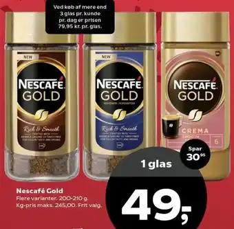 Kvickly Nescafé Gold 200-210 g. tilbud
