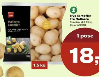 Kvickly Nye Kartofler Fra Mallorca 1,5 kg tilbud