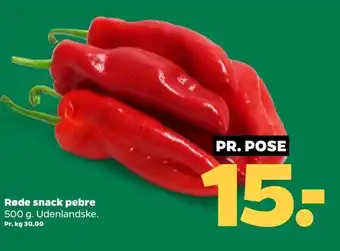 Netto Røde snack pebre tilbud
