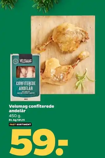 Netto Velsmag confiterede andelår 450 g. tilbud