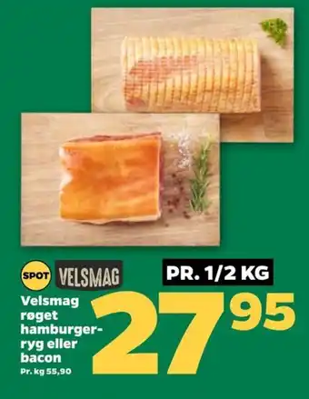Netto Velsmag røget hamburger- ryg eller bacon tilbud