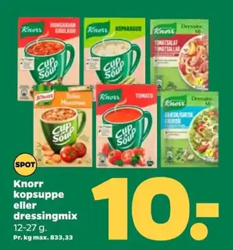 Netto Knorr kopsuppe eller dressingmix tilbud