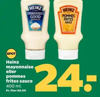 Netto Heinz mayonnaise eller pommes frites sauce tilbud