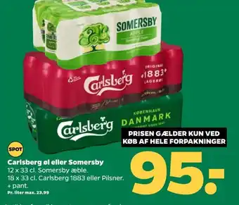 Netto Carlsberg øl eller Somersby tilbud