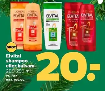 Netto Elvital shampoo eller balsam tilbud