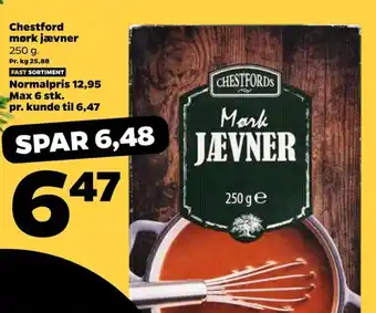 Chestford mørk jævner 250 g.