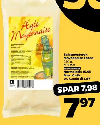 Netto Salatmesteren mayonnaise i pose tilbud