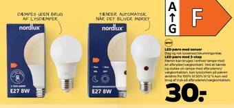 Netto LED pære med sensor tilbud