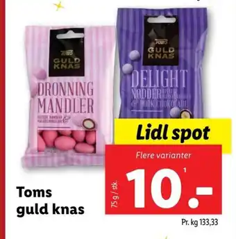 Lidl Toms guld knas tilbud
