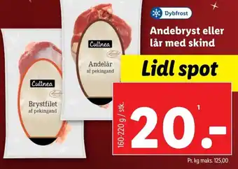Lidl Culinea Andebryst eller lår med skind tilbud