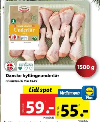 Lidl Danske kyllingeunderlår tilbud