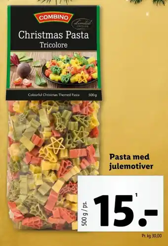 Lidl Pasta med julemotiver tilbud