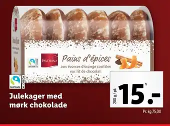 Lidl FAVORINA Julekager med mørk chokolade tilbud