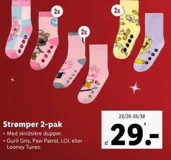 Lidl Strømper 2-pak tilbud