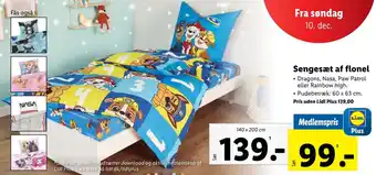 Lidl Sengesæt af flonel tilbud