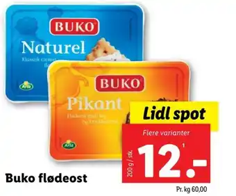 Lidl Buko flødeost tilbud