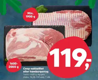 SuperBrugsen Coop nakkefilet eller hamburgerryg tilbud
