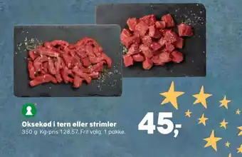 SuperBrugsen Oksekød i tern eller strimler tilbud