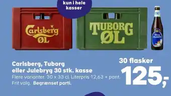 SuperBrugsen Carlsberg, Tuborg eller Julebryg 30 stk. kasse tilbud