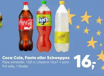 SuperBrugsen Coca-Cola, Fanta eller Schweppes tilbud