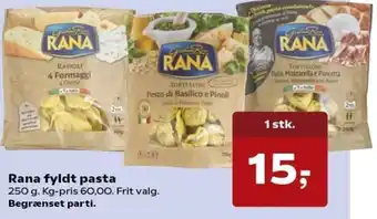 Kvickly Rana Fyldt Pasta 250g tilbud