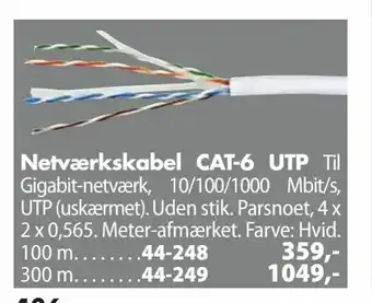 Netværkskabel CAT-6 UTP