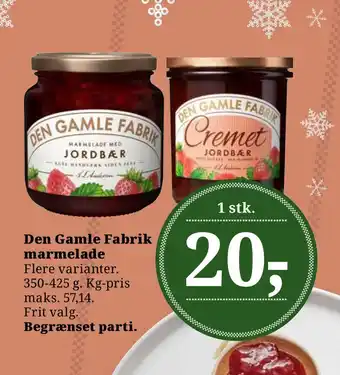Dagli'Brugsen Den gamle fabrik marmelade tilbud