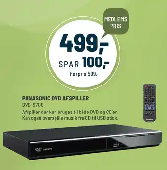Panasonic dvd afspiller