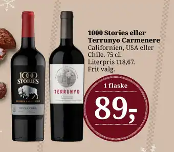 Dagli'Brugsen 1000 stories eller terrunyo carmenere tilbud